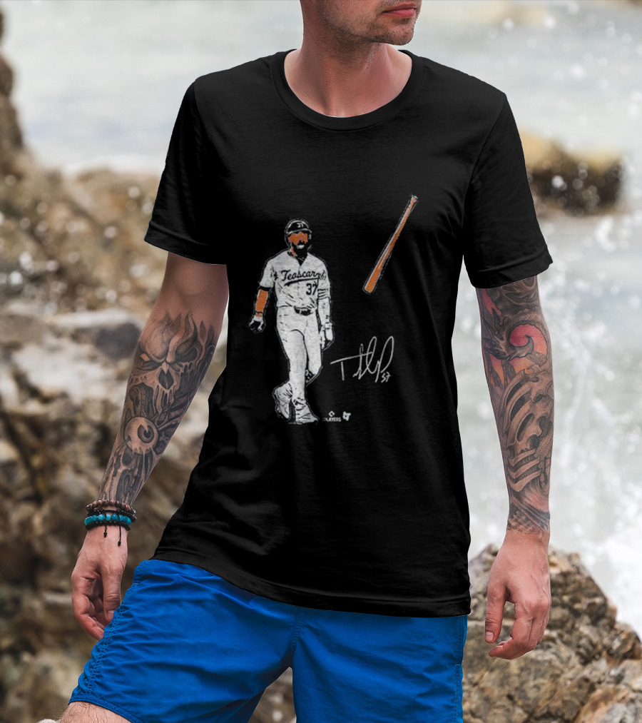 Teoscar Hernandez 37 Baseball Bat Flip Signature Players T-Shirt