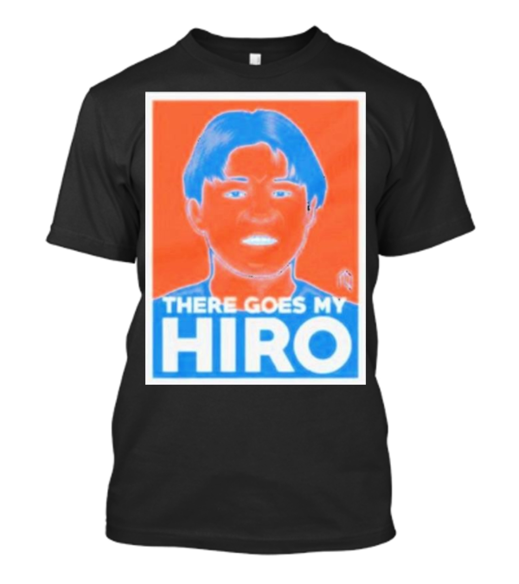 There Goes My Hiro Portrait Blue And Orange T-Shirt