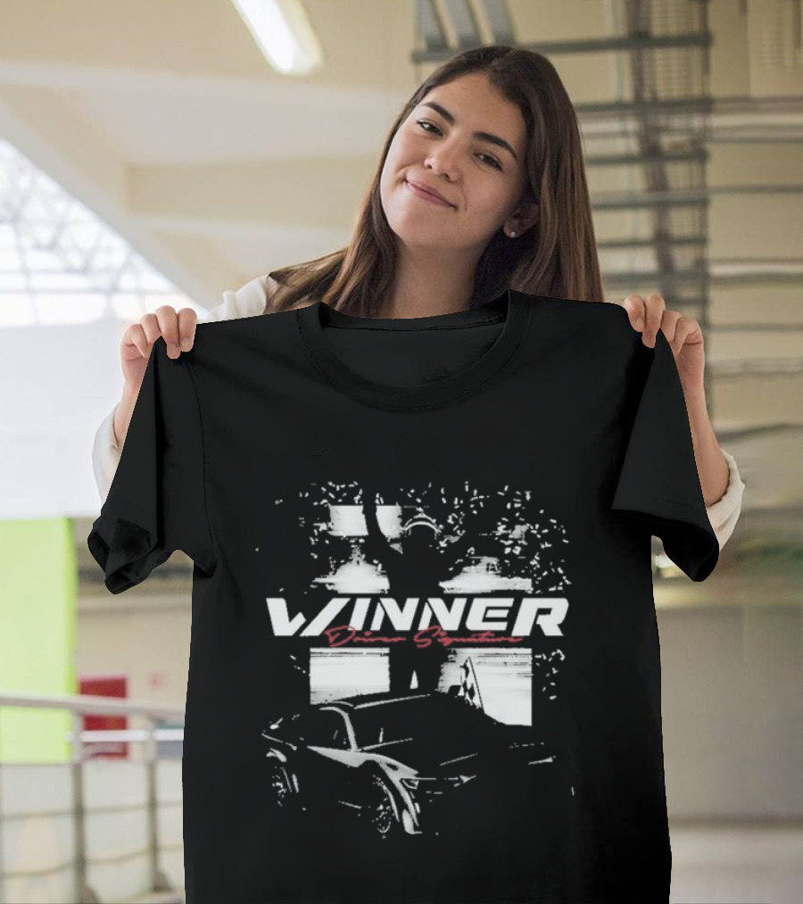 Winner Driven Signature Kyle Larson Checkered Flag Sports 2024 Bank Of America Roval 400 Race Win T-Shirt