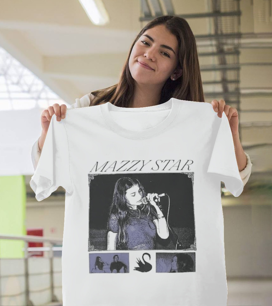 Mazzy Star Vintage Concert Iconic Imagery with Swan Elements T-Shirt