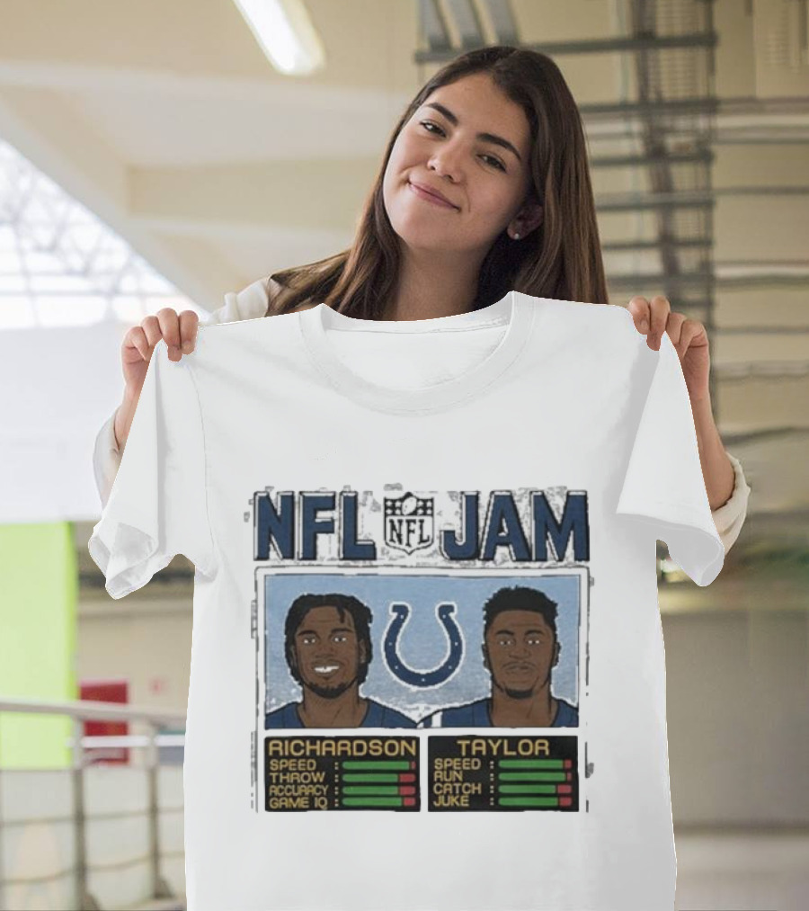 NFL Jam Colts Richardson Taylor Speed Throw Run Catch Juke Game IQ T-Shirt