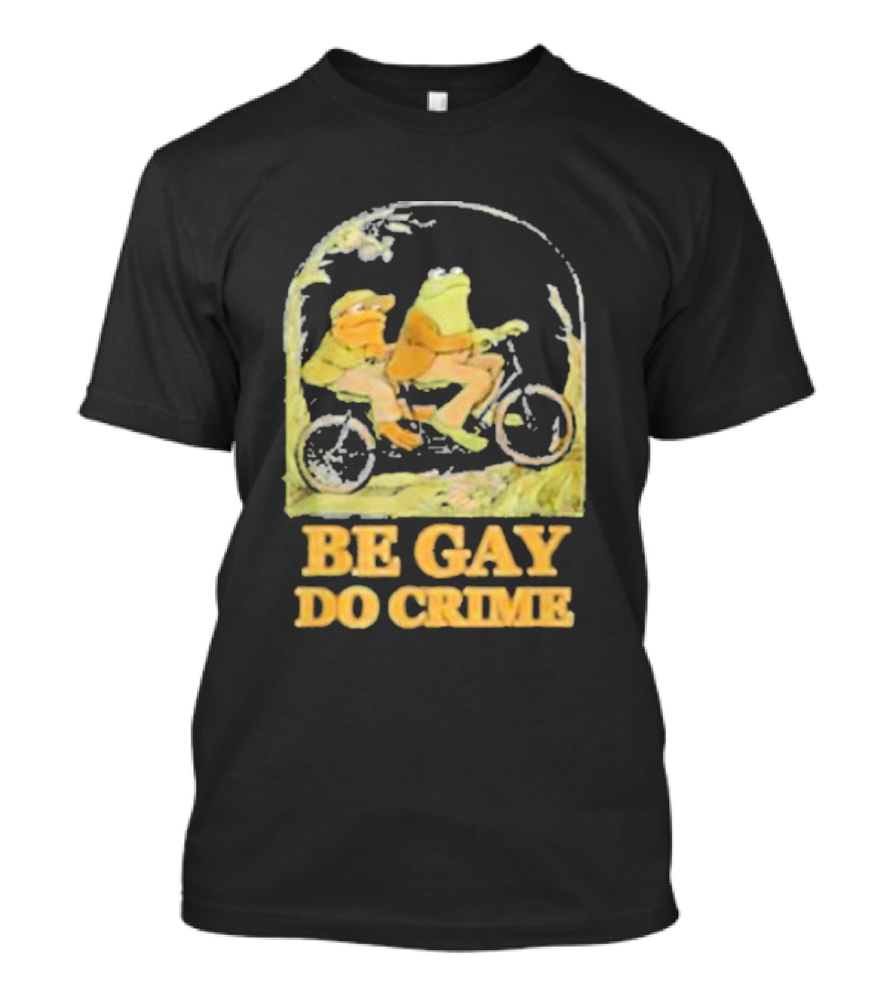 Frogs Be Gay Do Crime Bicycle Adventure T-Shirt