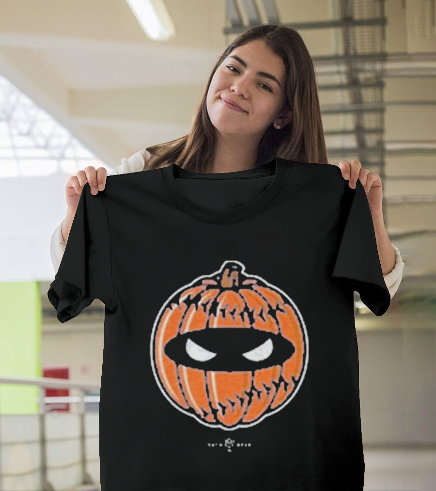 Pitching Ninja Playoff Pumpkin Jack-O'-Lantern Eyes T-Shirt