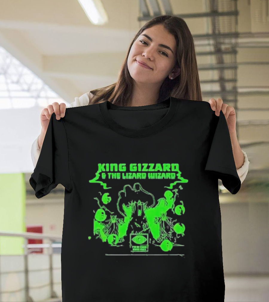 King Gizzard and The Lizard Wizard I'm in Your Mind Fuzz Green Psychedelic T-Shirt