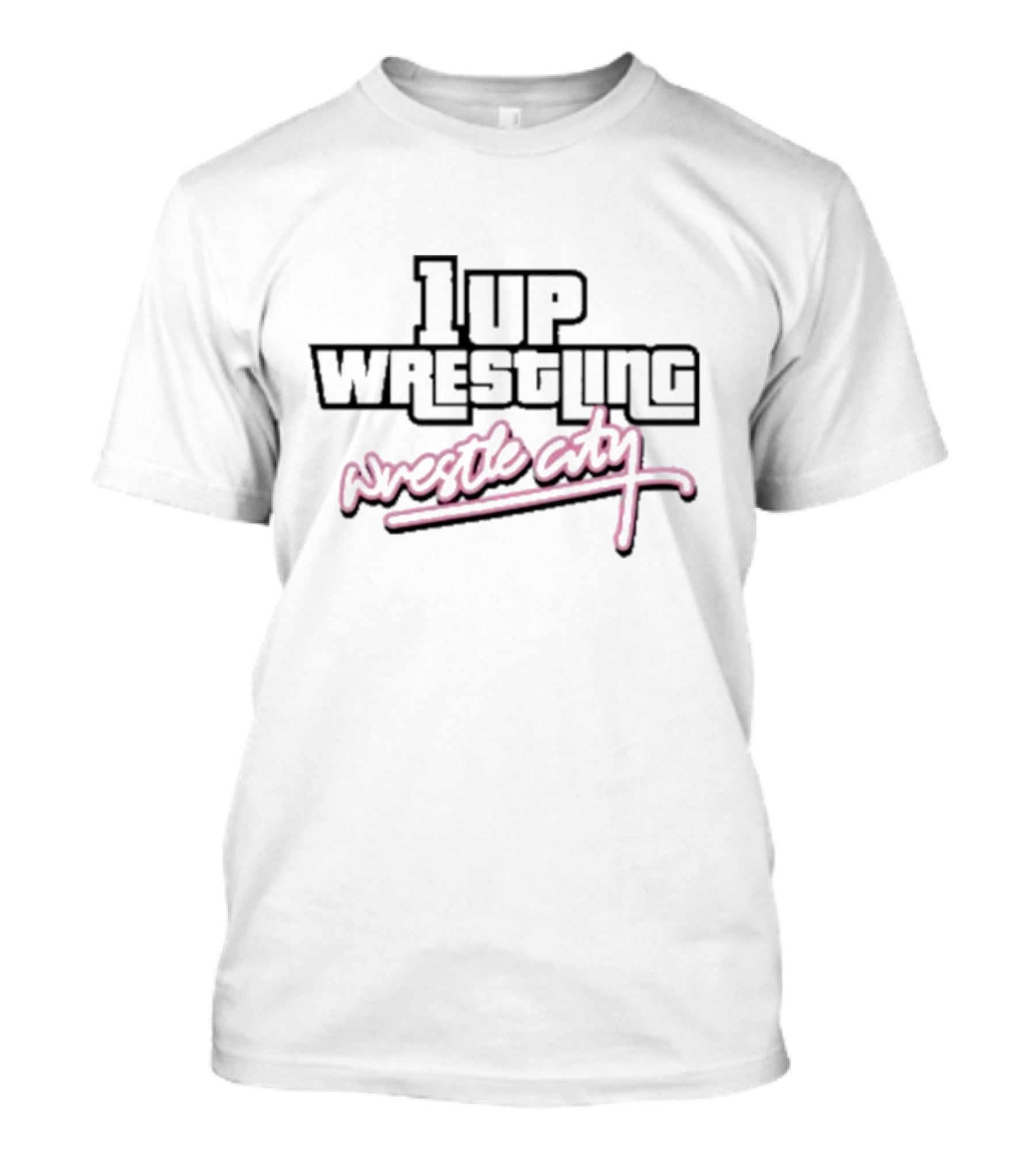 1up Wrestling Wrestle City Retro Gaming T-Shirt