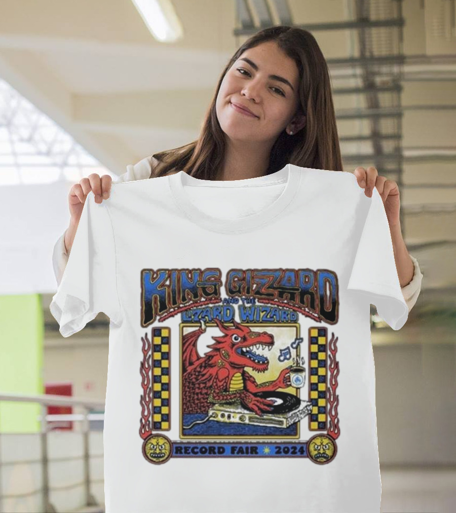 King Gizzard and the Lizard Wizard Record Fair 2024 Dragon DJ T-Shirt