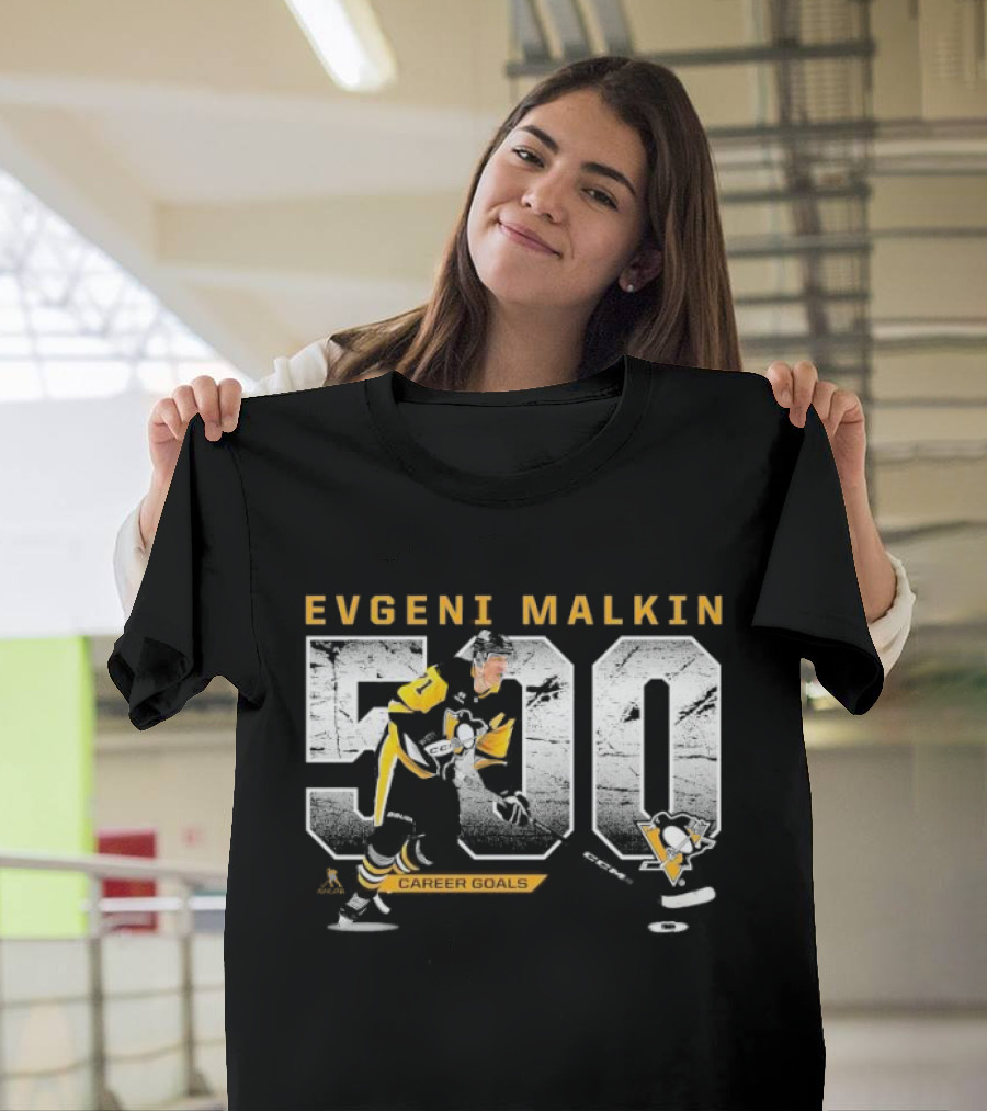 Evgeni Malkin 500 Career Goals Pittsburgh Penguins T-Shirt