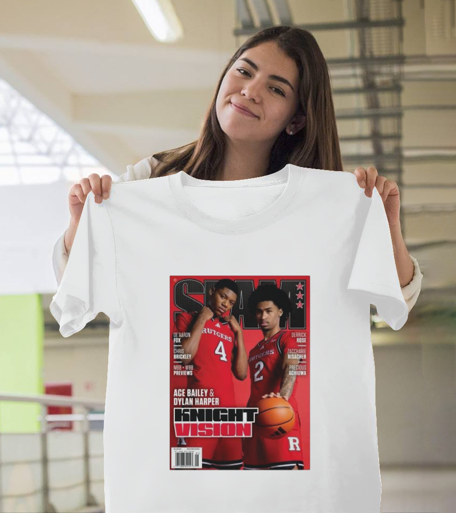 Rutgers Scarlet Knights Slam 253 Knight Vision Ace Bailey Dylan Harper T-Shirt