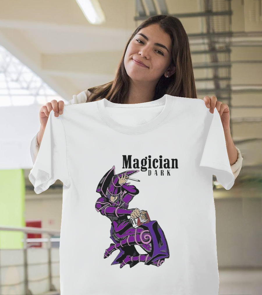 Magician Dark Smoking Mage Card Pose T-Shirt