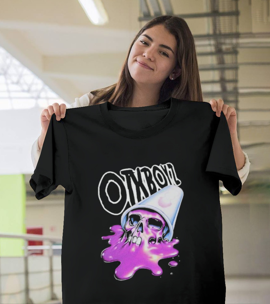 OZYBOYZ Geezy World Oil Spill Purple Skull Cup T-Shirt