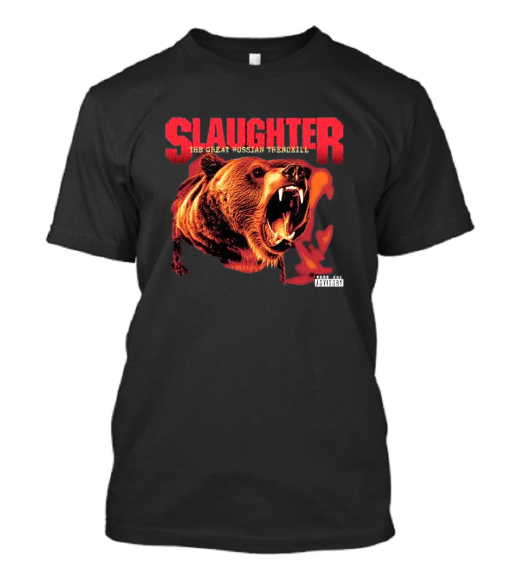Slaughter The Great Russian Trendkill Bear Roaring T-Shirt