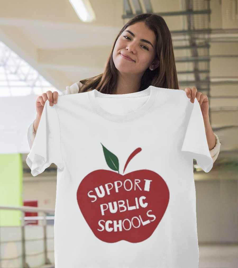 Support Public Schools Red Apple T-Shirt