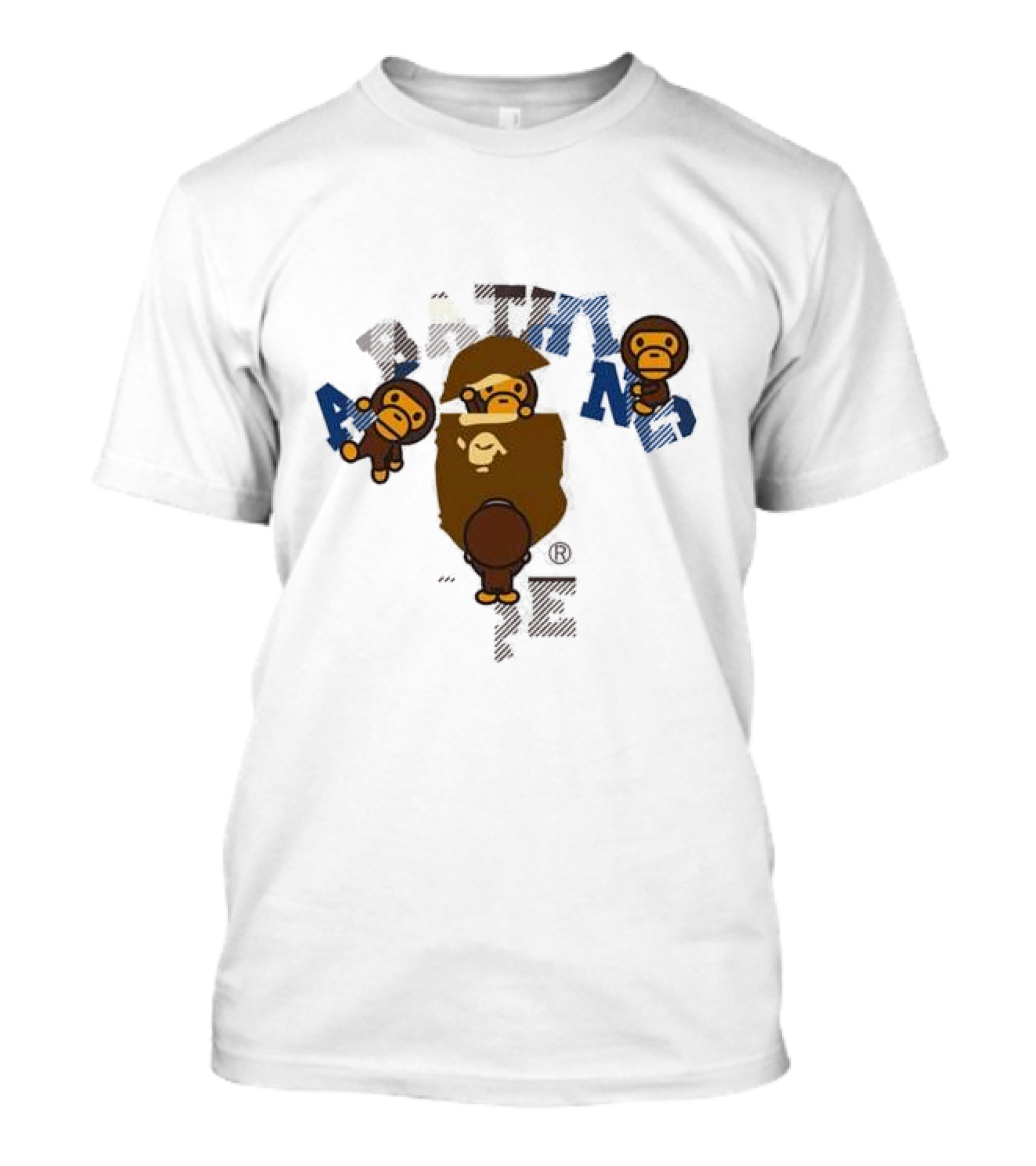 A Bathing Ape College Milo Bape Check T-Shirt
