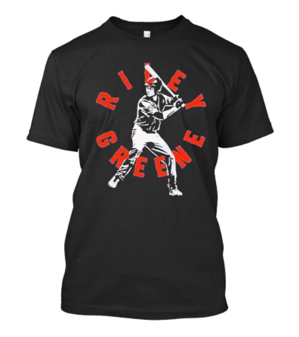 Detroit Tigers Riley Greene Baseball Team Swing Pose T-Shirt