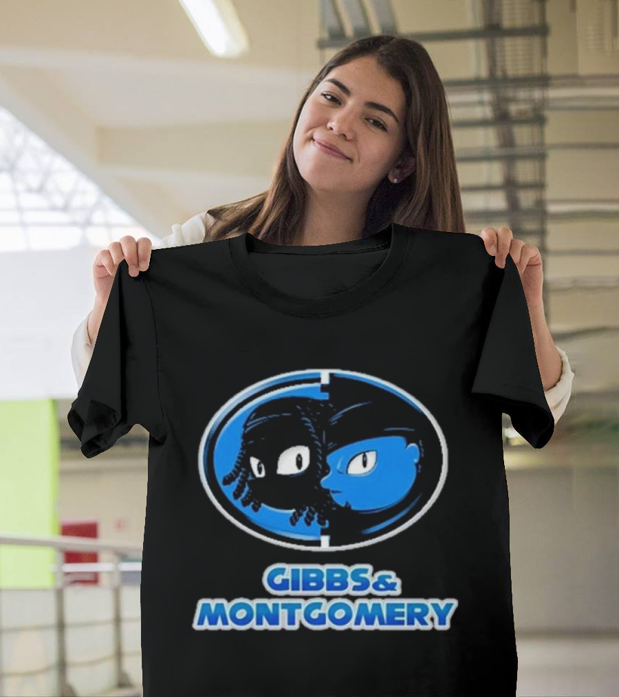 Gibbs And Montgomery Oval Characters Blue Emblem T-Shirt