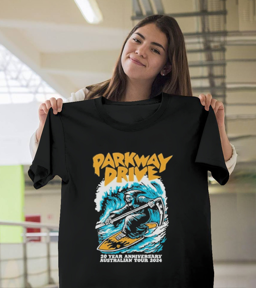 Parkway Drive Grim Reaper Surfing 20 Year Anniversary Australian Tour T-Shirt