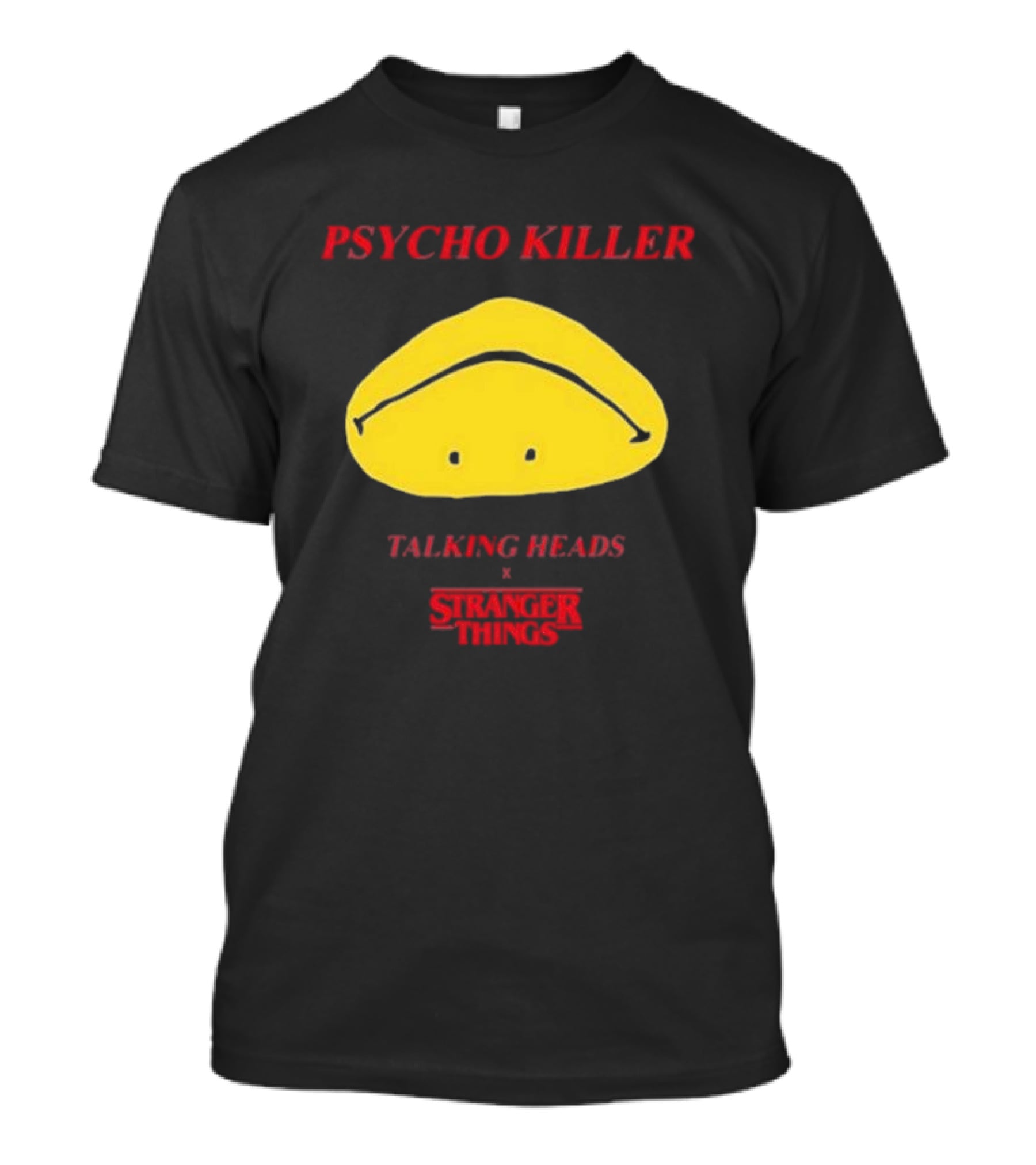 Psycho Killer Talking Heads X Stranger Things Yellow T-Shirt