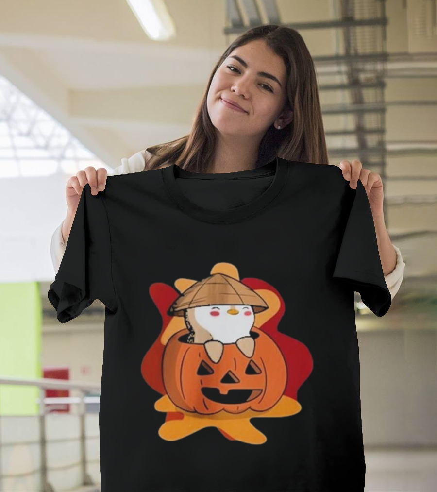 Whimsical Pudgy Pumpkin 2024 Halloween Delight T-Shirt