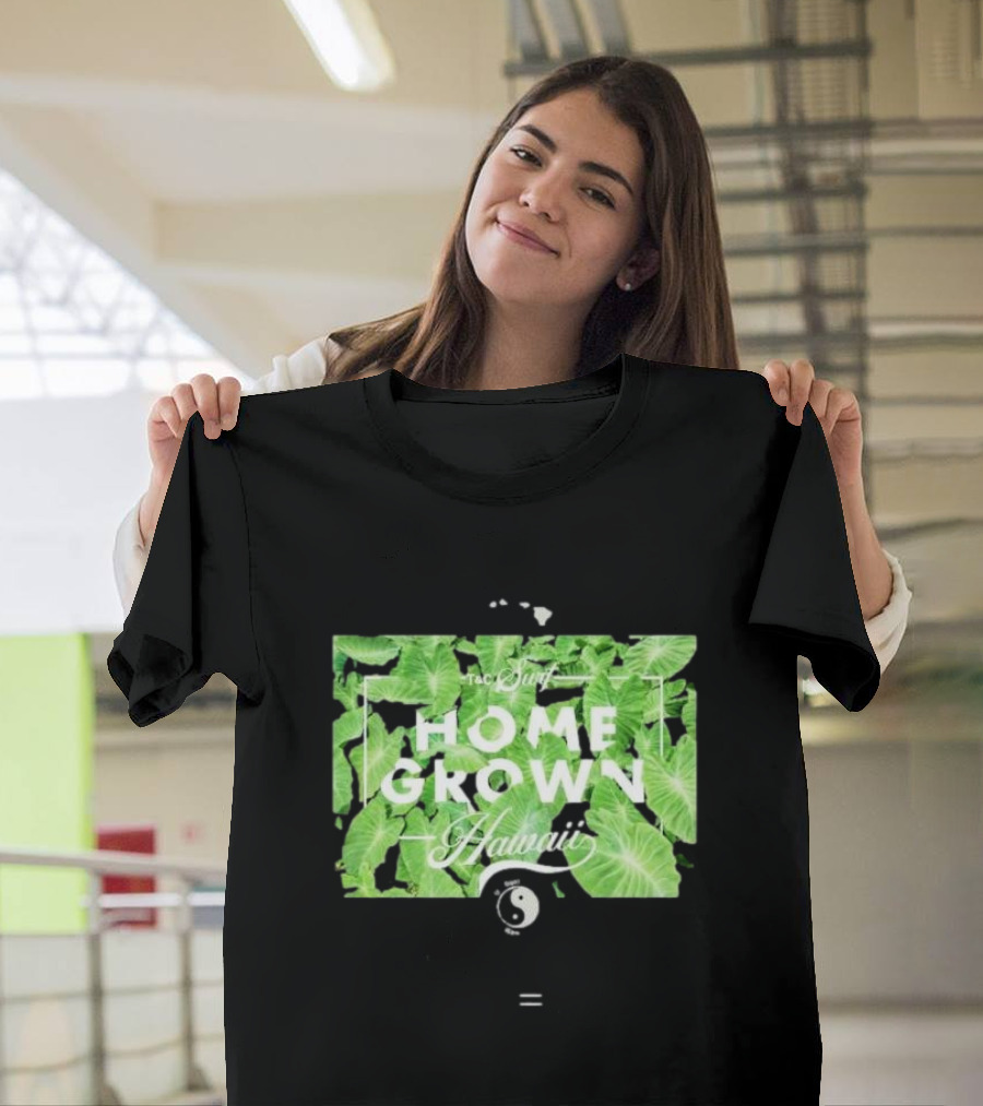 T&C Surf Homegrown Hawaii Yin Yang Tropical Leaves T-Shirt