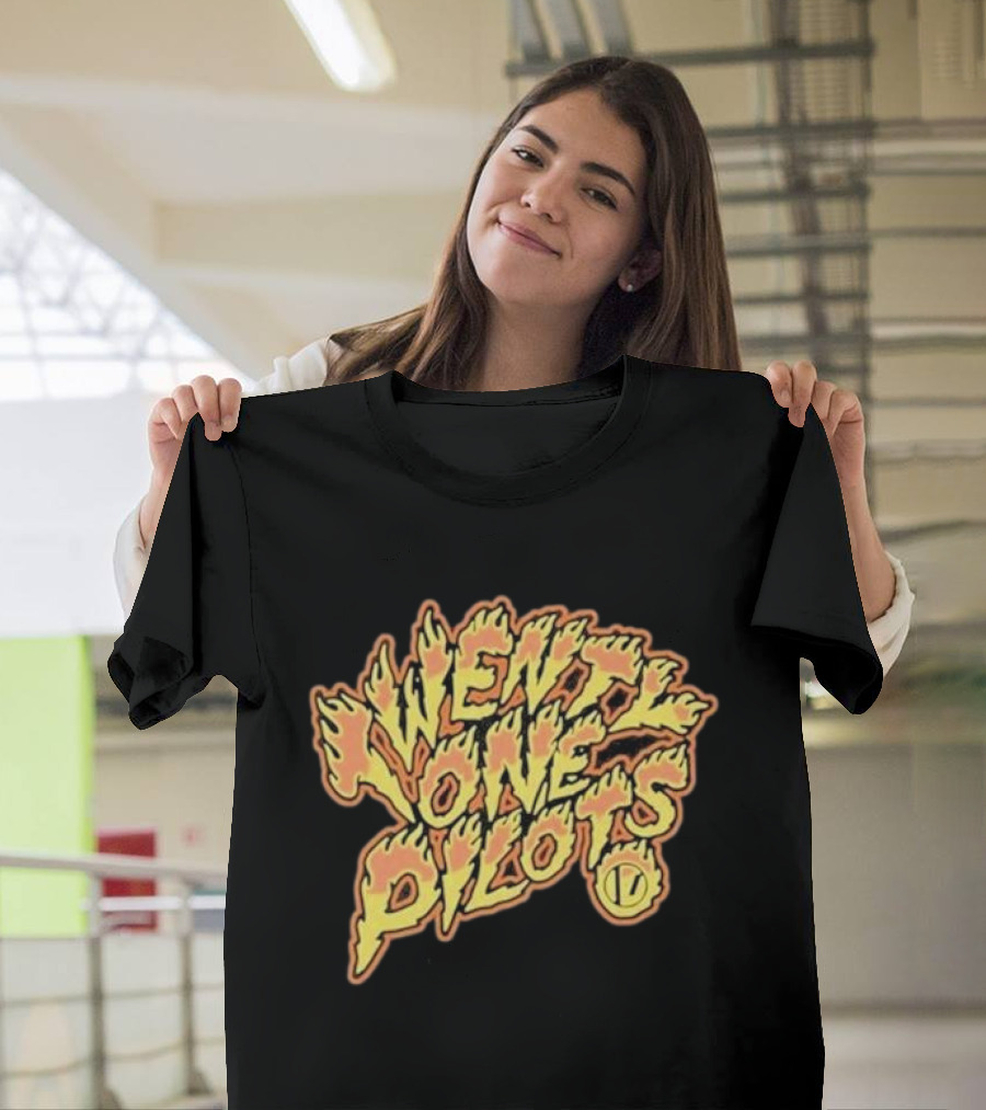 Twenty One Pilots Fiery Text Band T-Shirt
