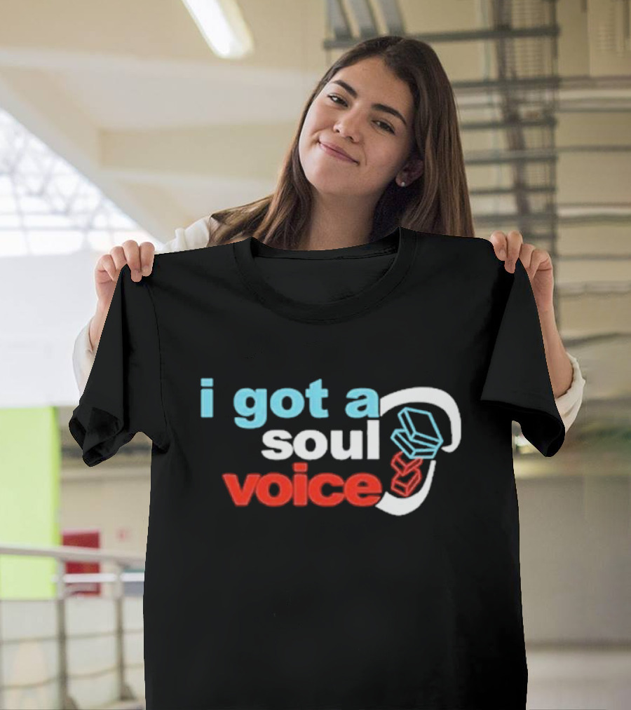 I Got A Soul Voice Cube Headset Red Blue White T-Shirt