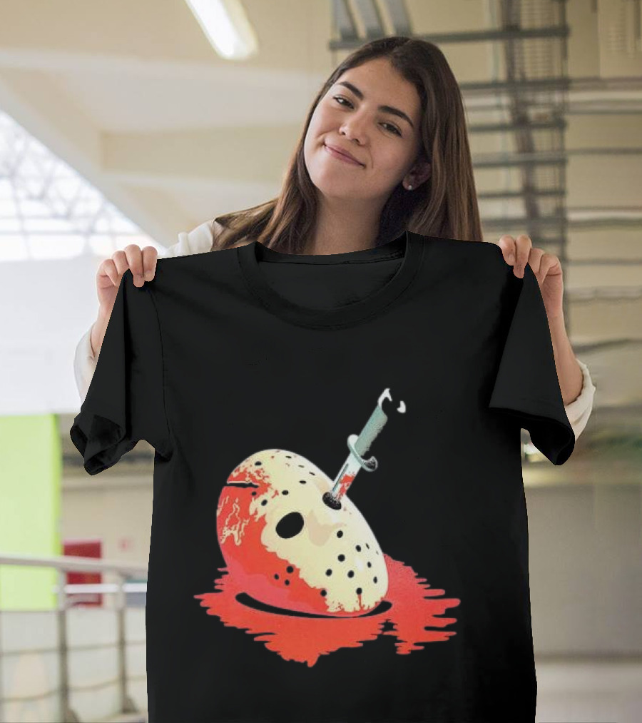 Halloween Horror Bloody Mask Friday The 13th T-Shirt