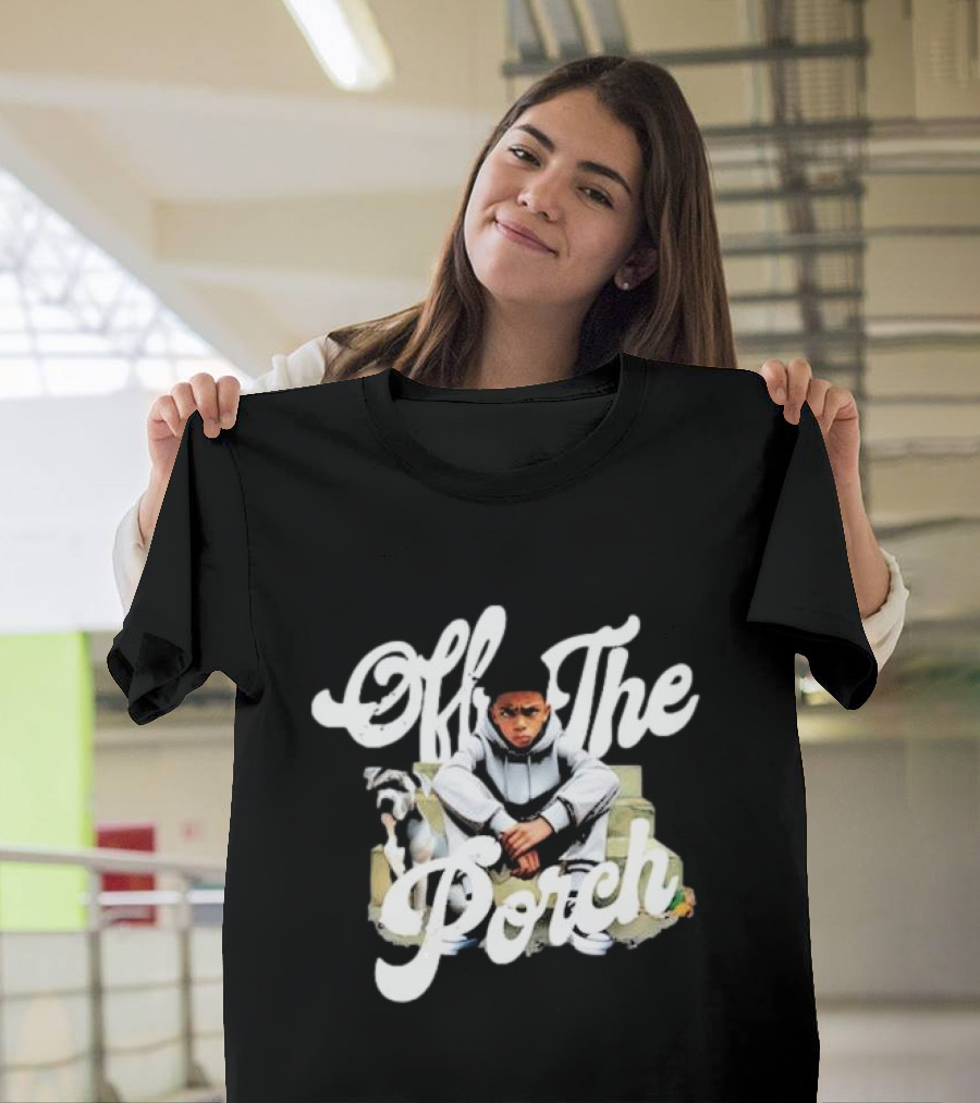 Off The Porch Hoodie Dog Boy Sitting T-Shirt