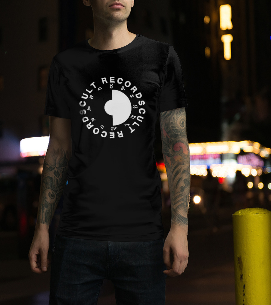 Cult Records Unif Believing Astrology Symbols Circle T-Shirt