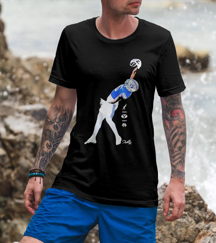Darius Lassiter BYU Cougars Football Leaping Catch Highlight T-Shirt