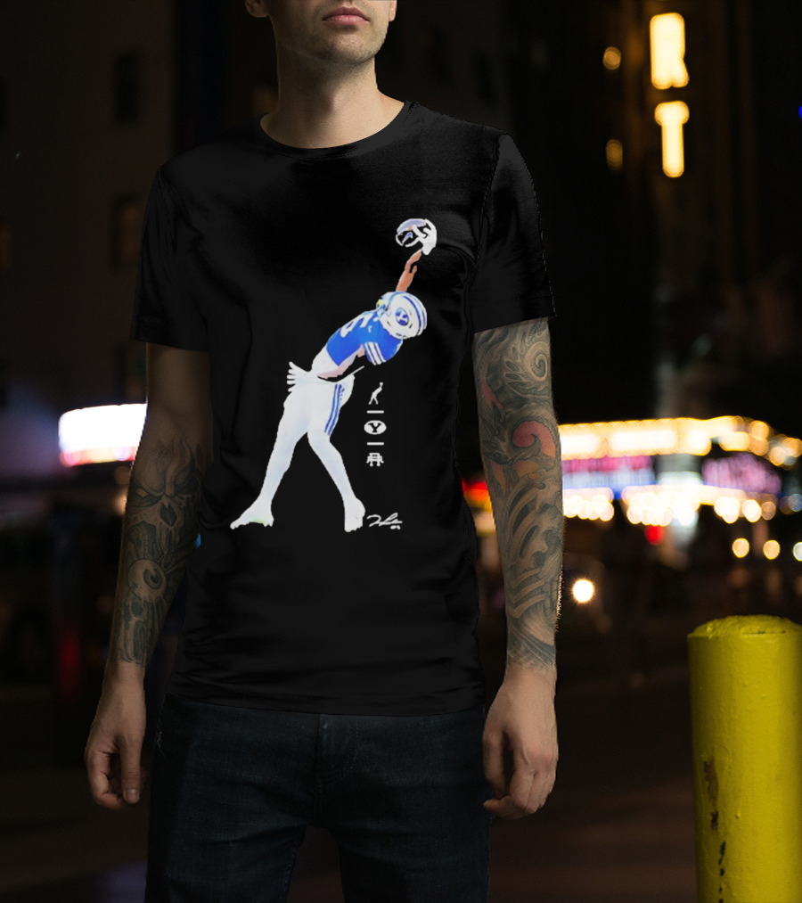 Darius Lassiter BYU Cougars Football Leaping Catch Highlight T-Shirt