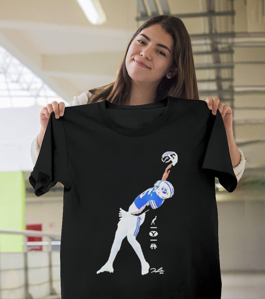 Darius Lassiter BYU Cougars Football Leaping Catch Highlight T-Shirt