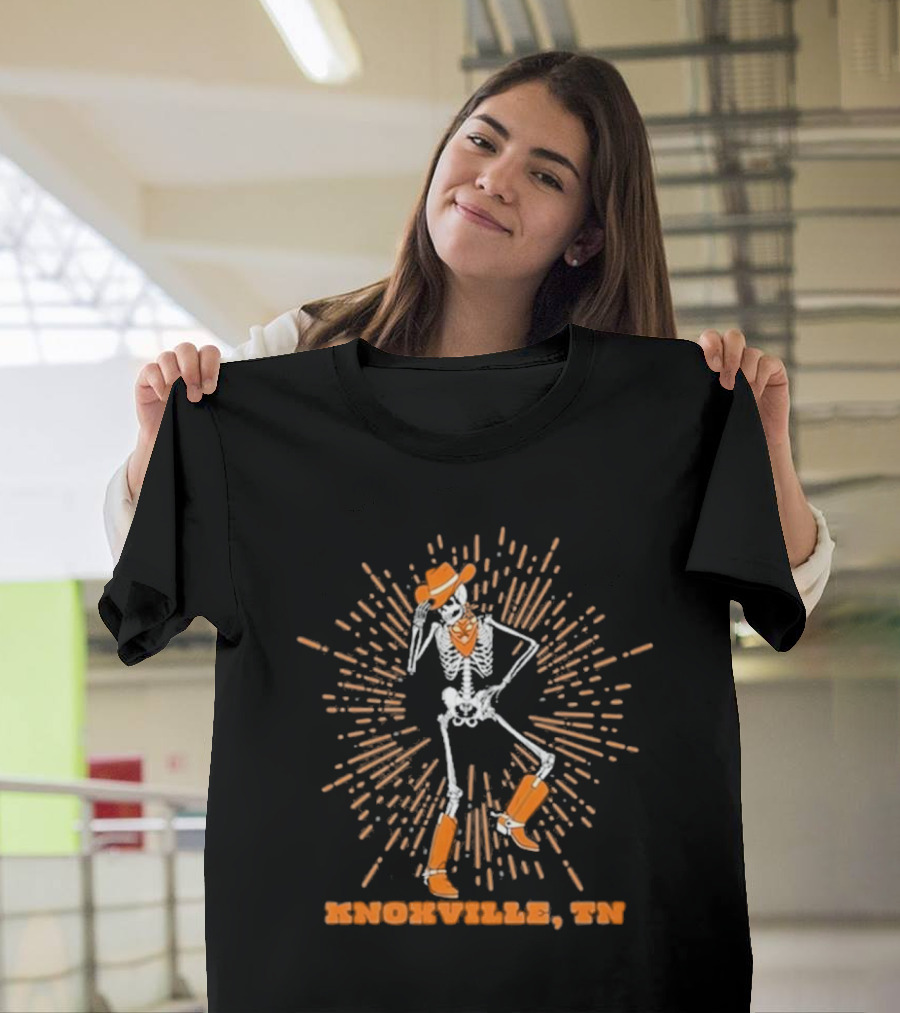 Knoxville TN Skeleton Cowboy Burst T-Shirt