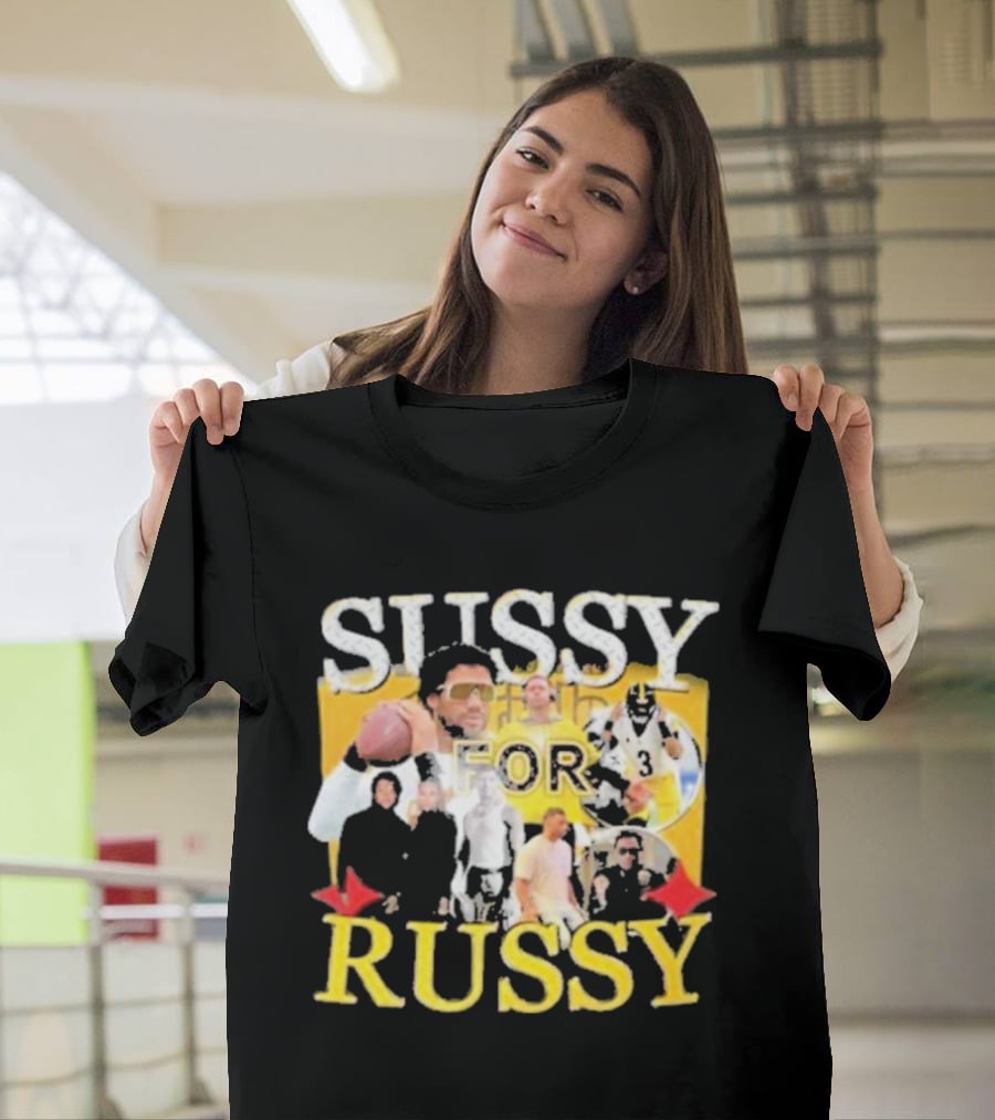 Sussy For Russy Football Photos Collage T-Shirt