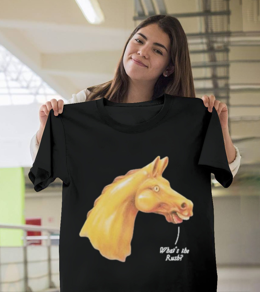 What's the Rush We Live In Time Carousel Horse T-Shirt