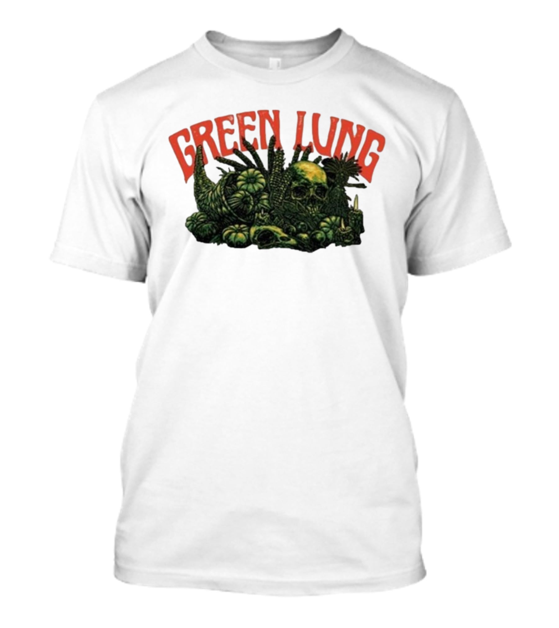 Green Lung Harvest Skull And Pumpkins T-Shirt
