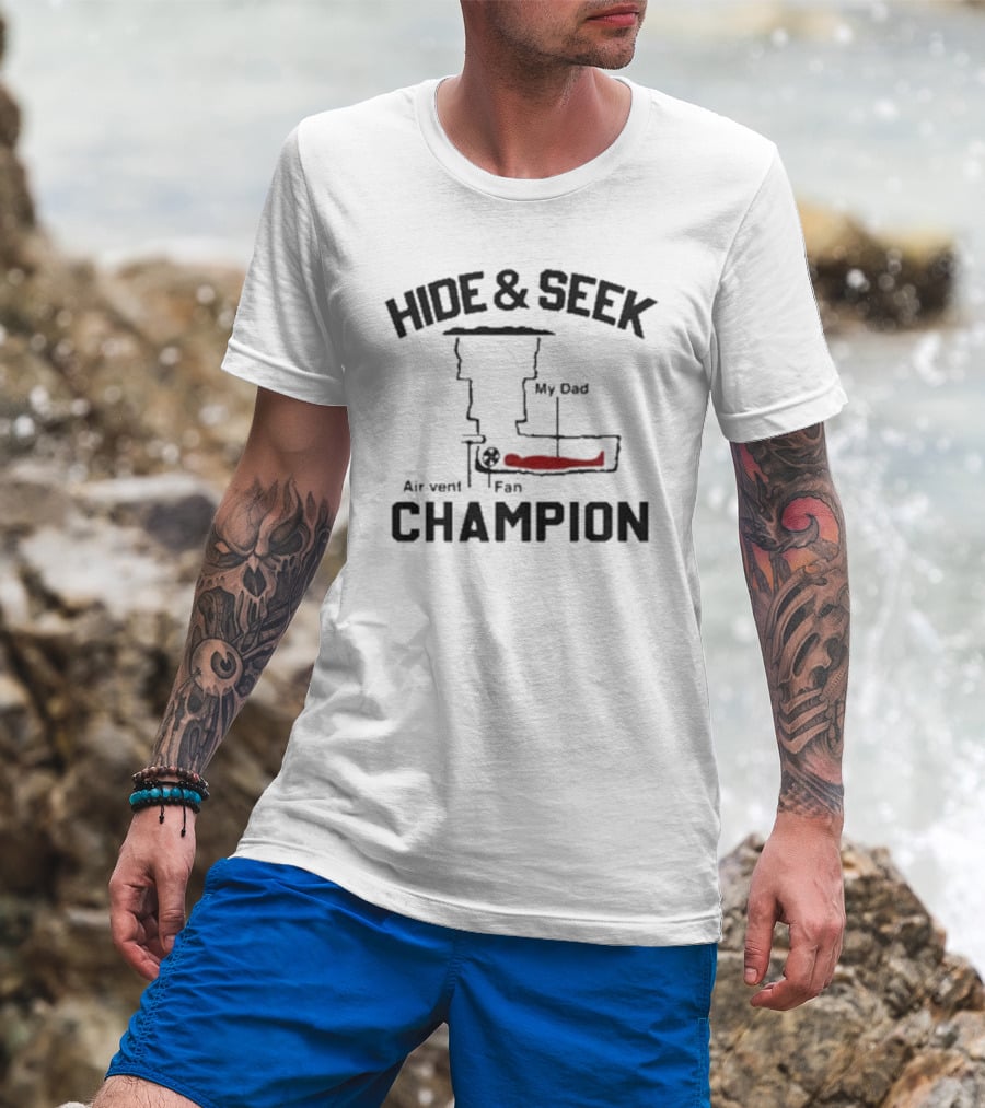 Hide And Seek My Dad Air Vent Fan Champion T-Shirt