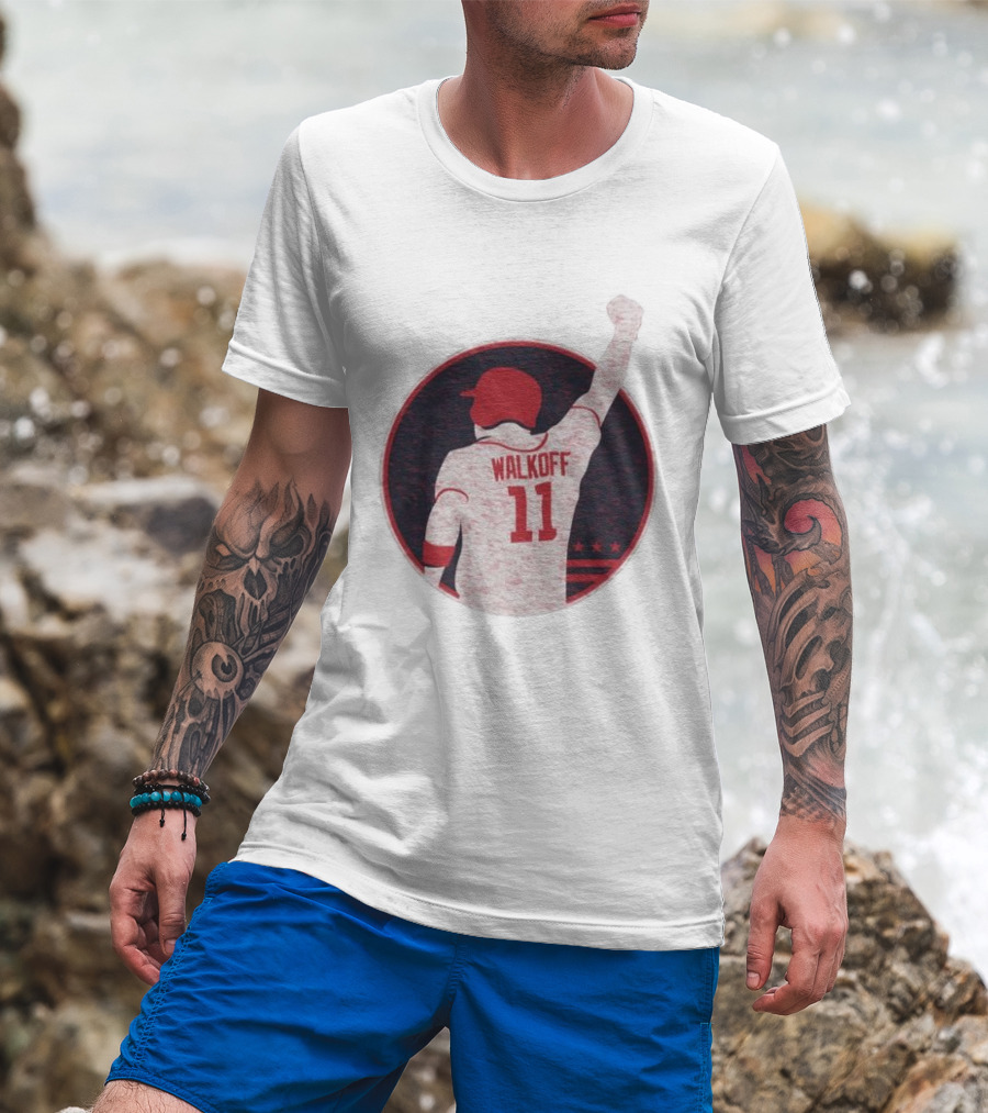 Mr Walkoff 11 Baseball Red Circle T-Shirt