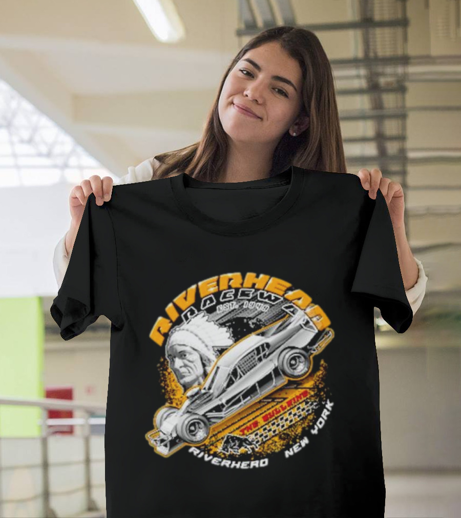 Riverhead Raceway Car Graphic Est 1940 Riverhead New York T-Shirt