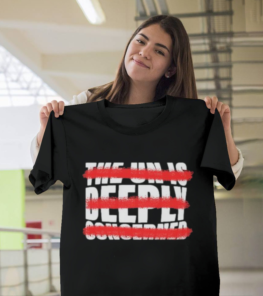 The UN Is Deeply Concerned Strikethrough Red Line T-Shirt
