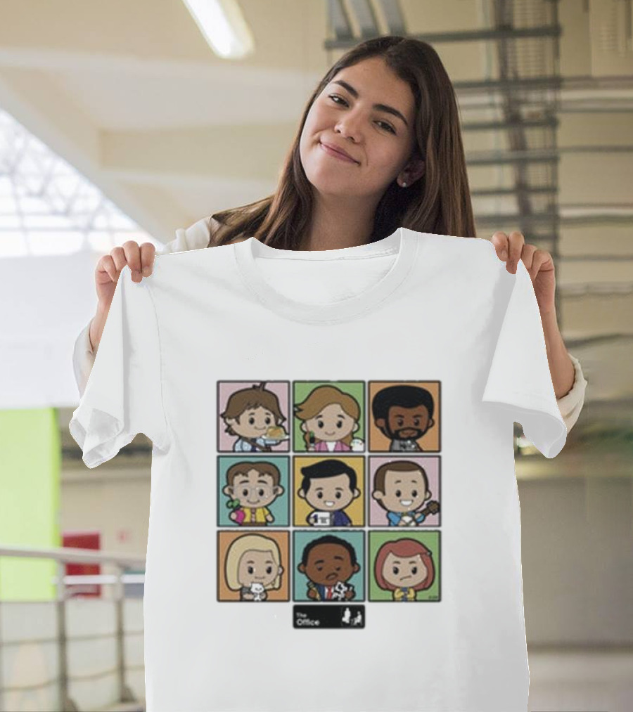 The Office Characters Cartoon Grid Toddler T-Shirt