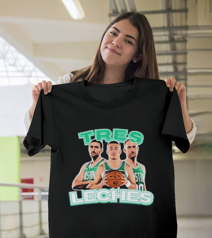 Boston Celtics Tres Leches Basketball Trio T-Shirt