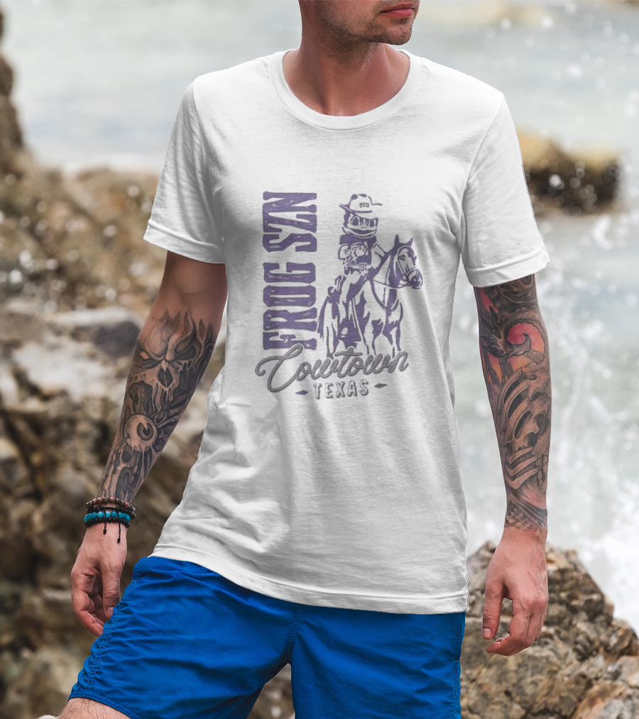 Frog Szn Cowtown Texas TCU Rider T-Shirt