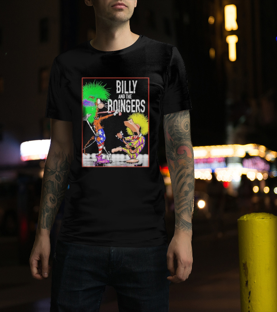 Billy And The Boingers Celebrate Big Hair Era With Great Music Star Stripes And Colors T-Shirt
