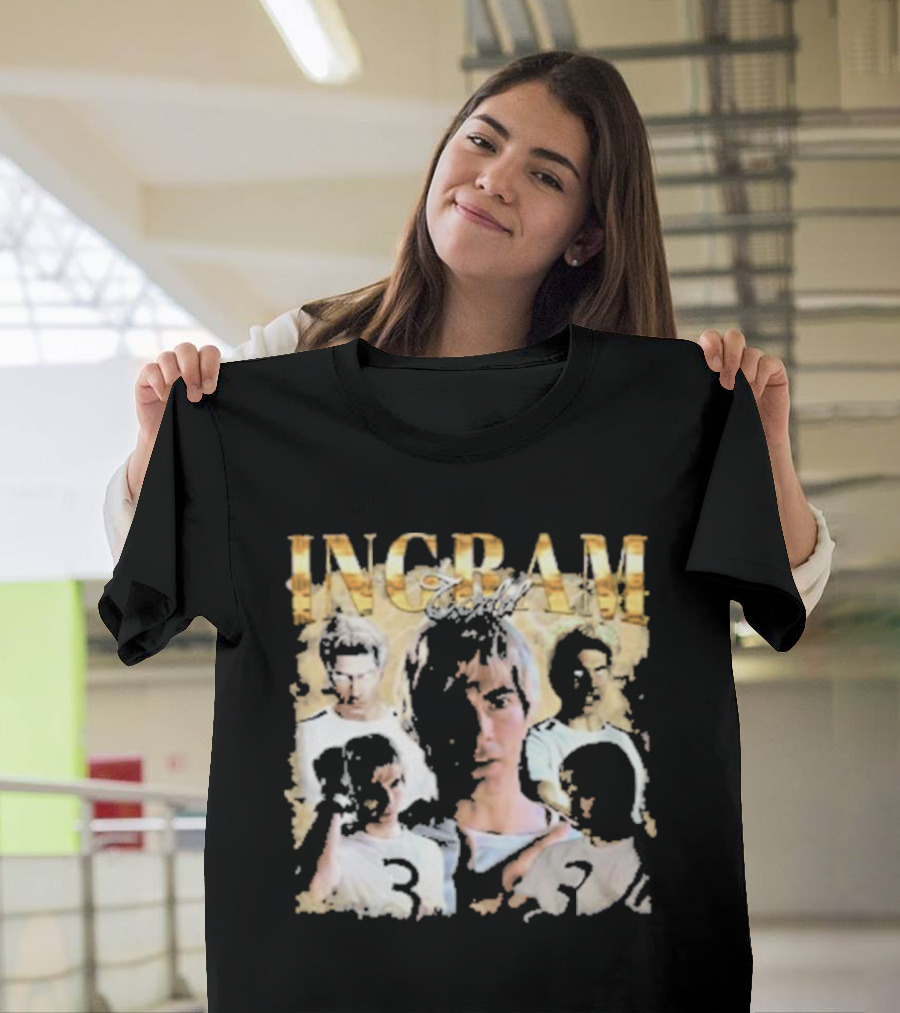 Todd Ingram Retro Collage With Gold Text And Number Three T-Shirt