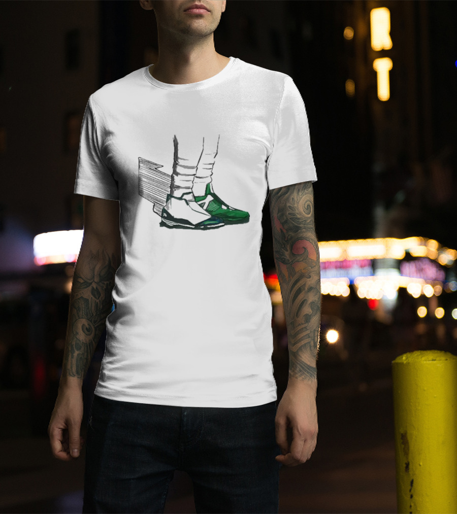 Shoe Game Comfort Colors Green Soccer Sneakers And White Socks T-Shirt