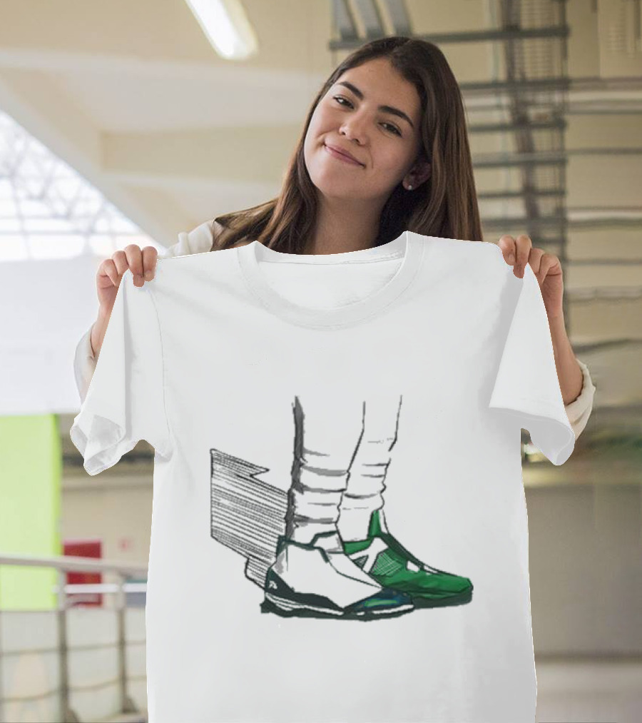 Shoe Game Comfort Colors Green Soccer Sneakers and White Socks T-Shirt