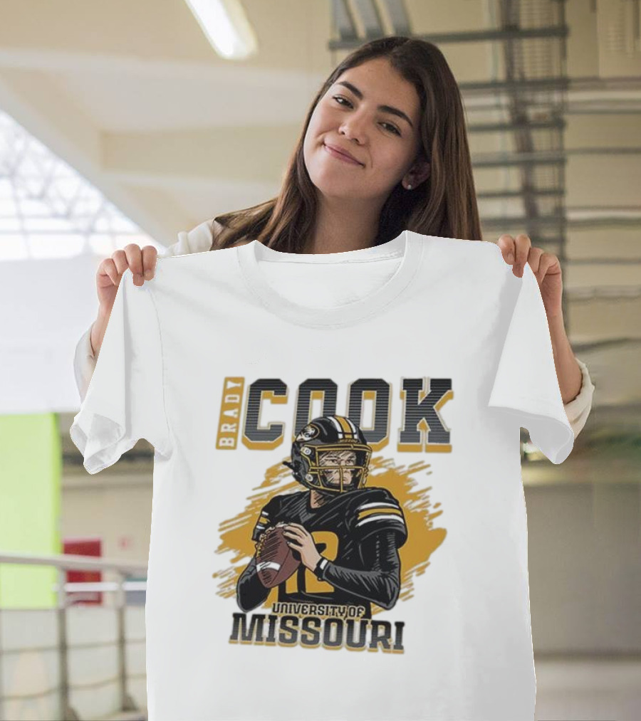 Brady Cook University of Missouri Football Player T-Shirt