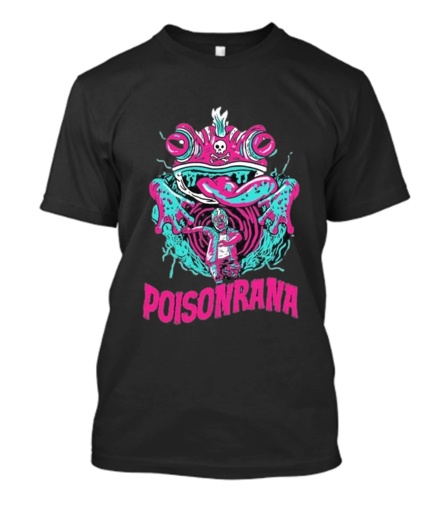 Lucha Frog Of Doom Poisonrana Psychedelic Wrestler T-Shirt