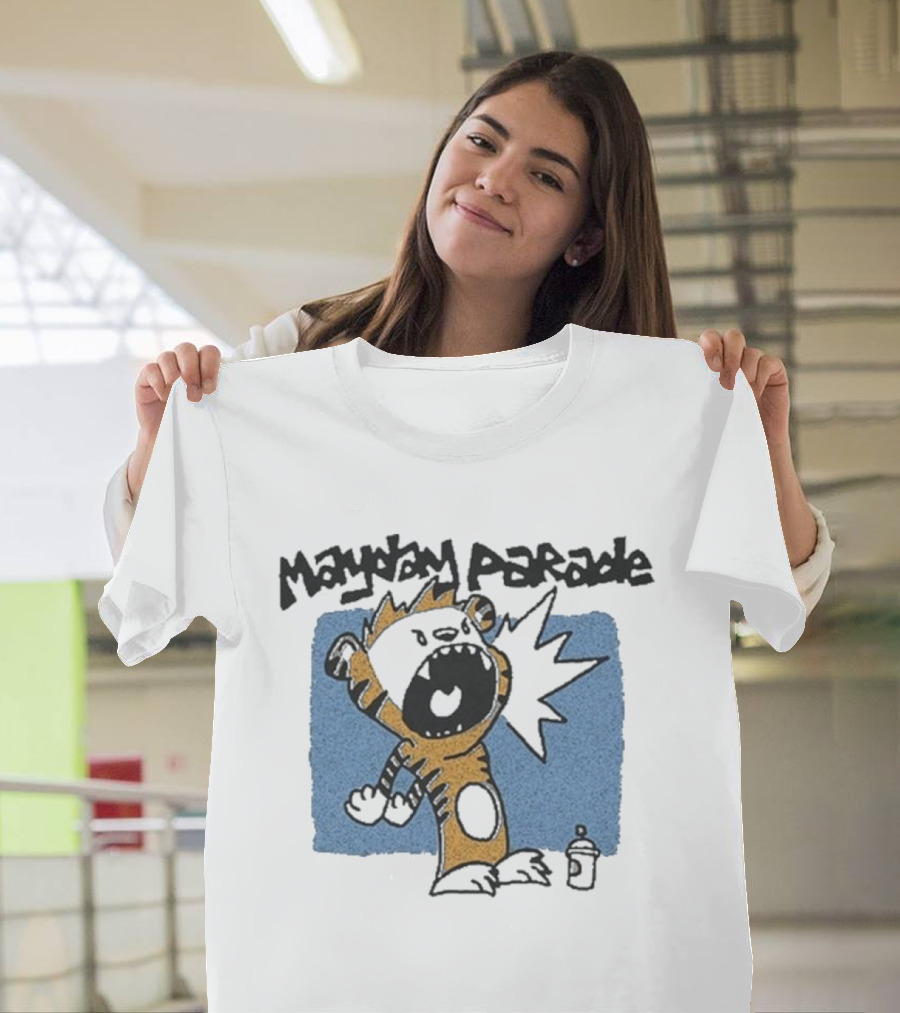 Mayday Parade Cartoon Tiger Shouting T-Shirt