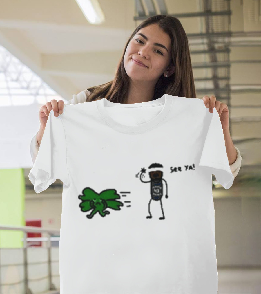 Pascal See-Ya-Kam Celtics See Ya Stick Figure Basketball Player T-Shirt